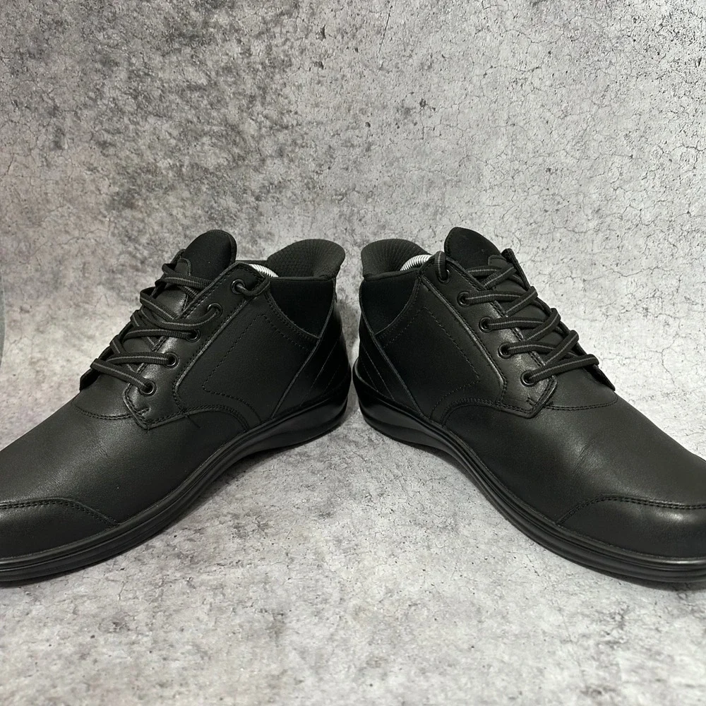 Orthofeet Rosel Orthopedic Boots Womens 11 Black Hands-Free Slip-On Leather